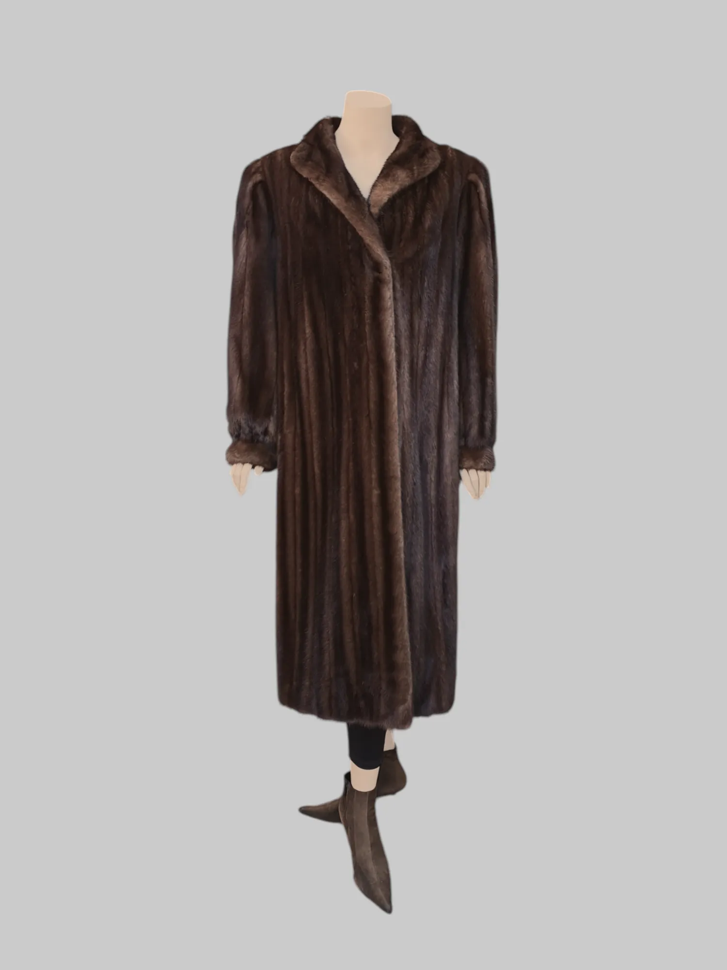 Vintage Lunaraine Brown Mink Coat -Medium