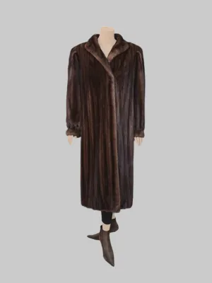 Vintage Lunaraine Brown Mink Coat -Medium