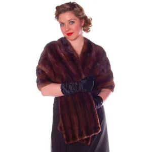 Vintage Stole  Dark Brown Mink Fur Stole Park Lane Furs