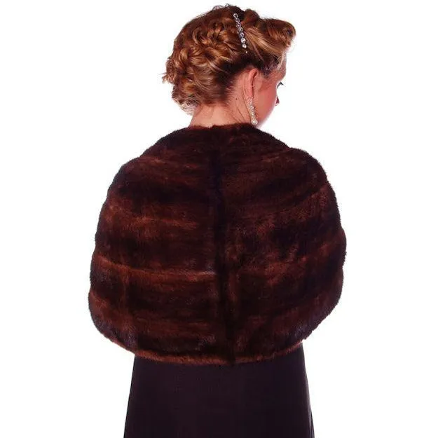 Vintage Stole  Dark Brown Mink Fur Stole Park Lane Furs