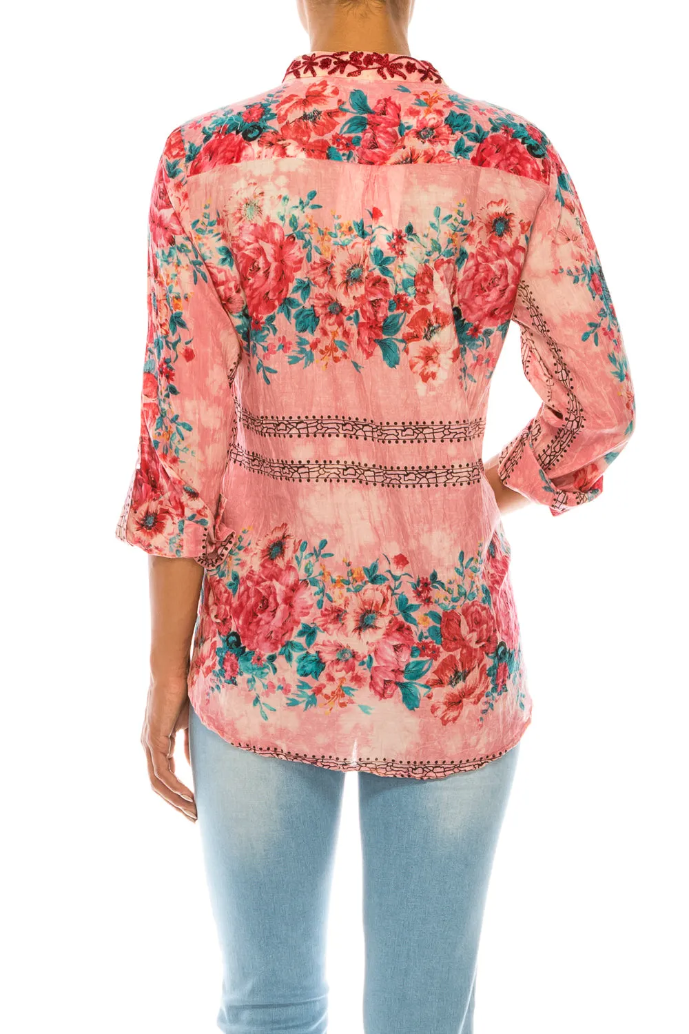 Vintage Tunic with Floral Embroidery