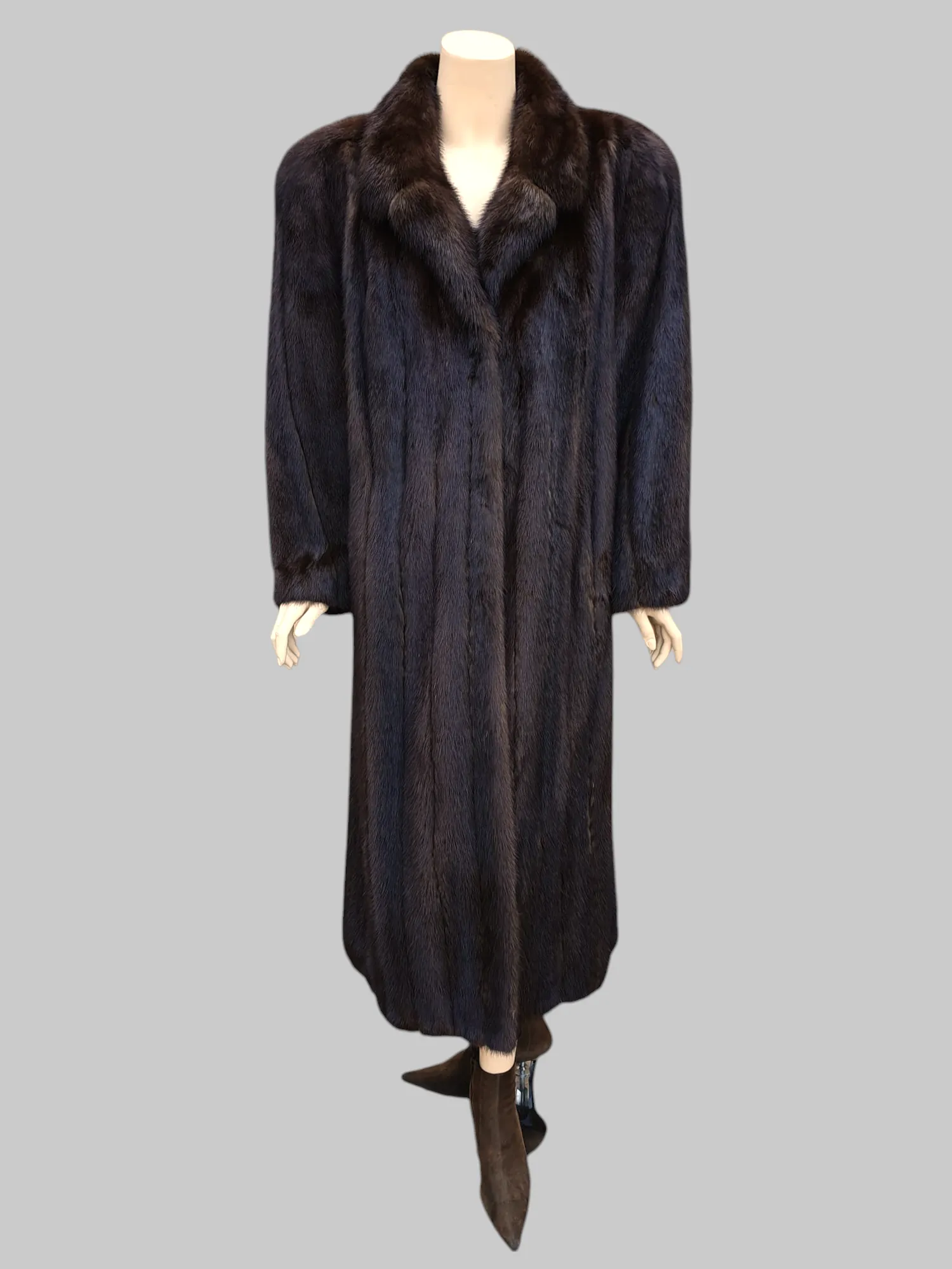 Vintage Unisex Mahogany Mink Coat -Size 40 Men's Large/Women's XL