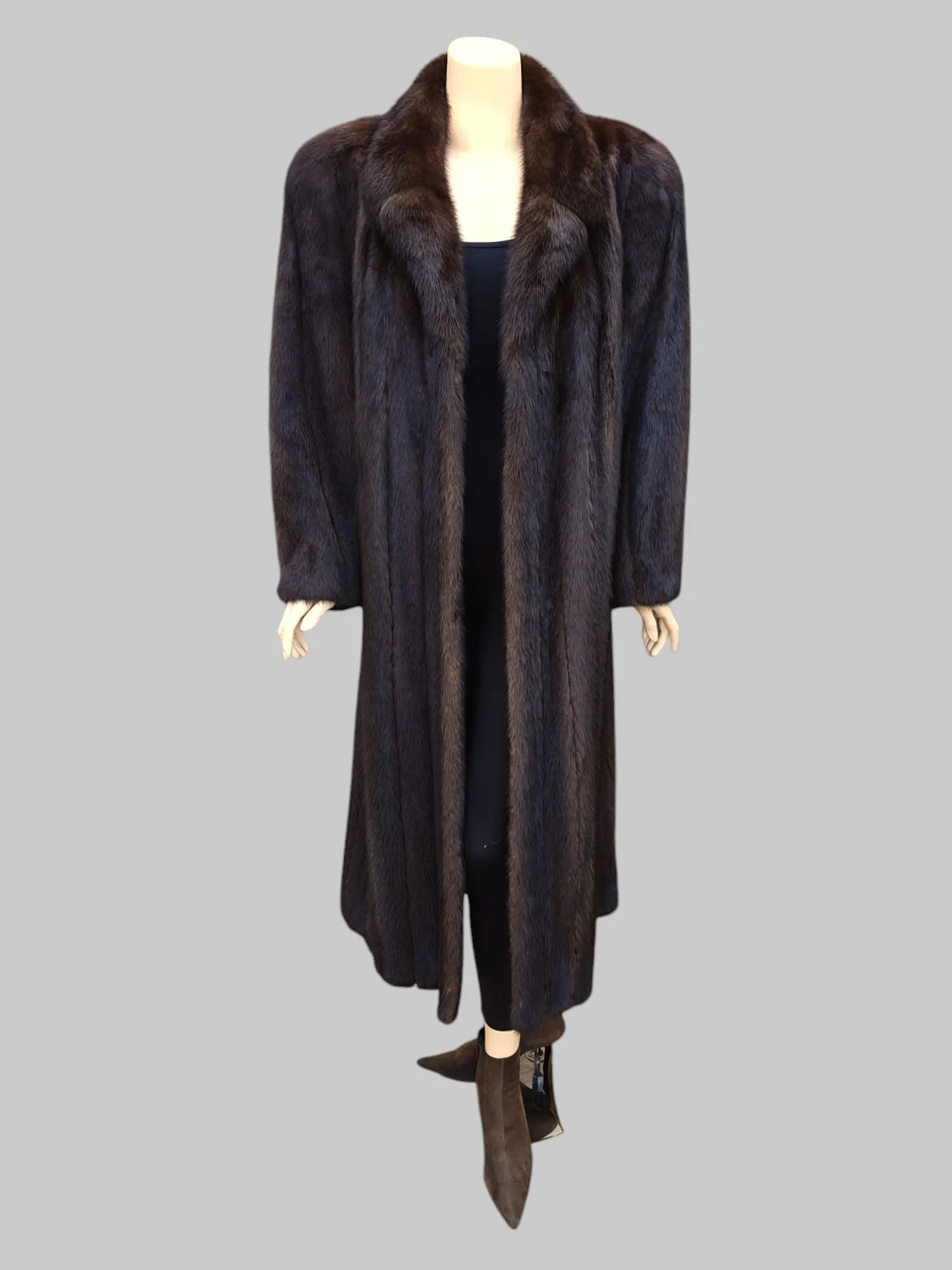 Vintage Unisex Mahogany Mink Coat -Size 40 Men's Large/Women's XL