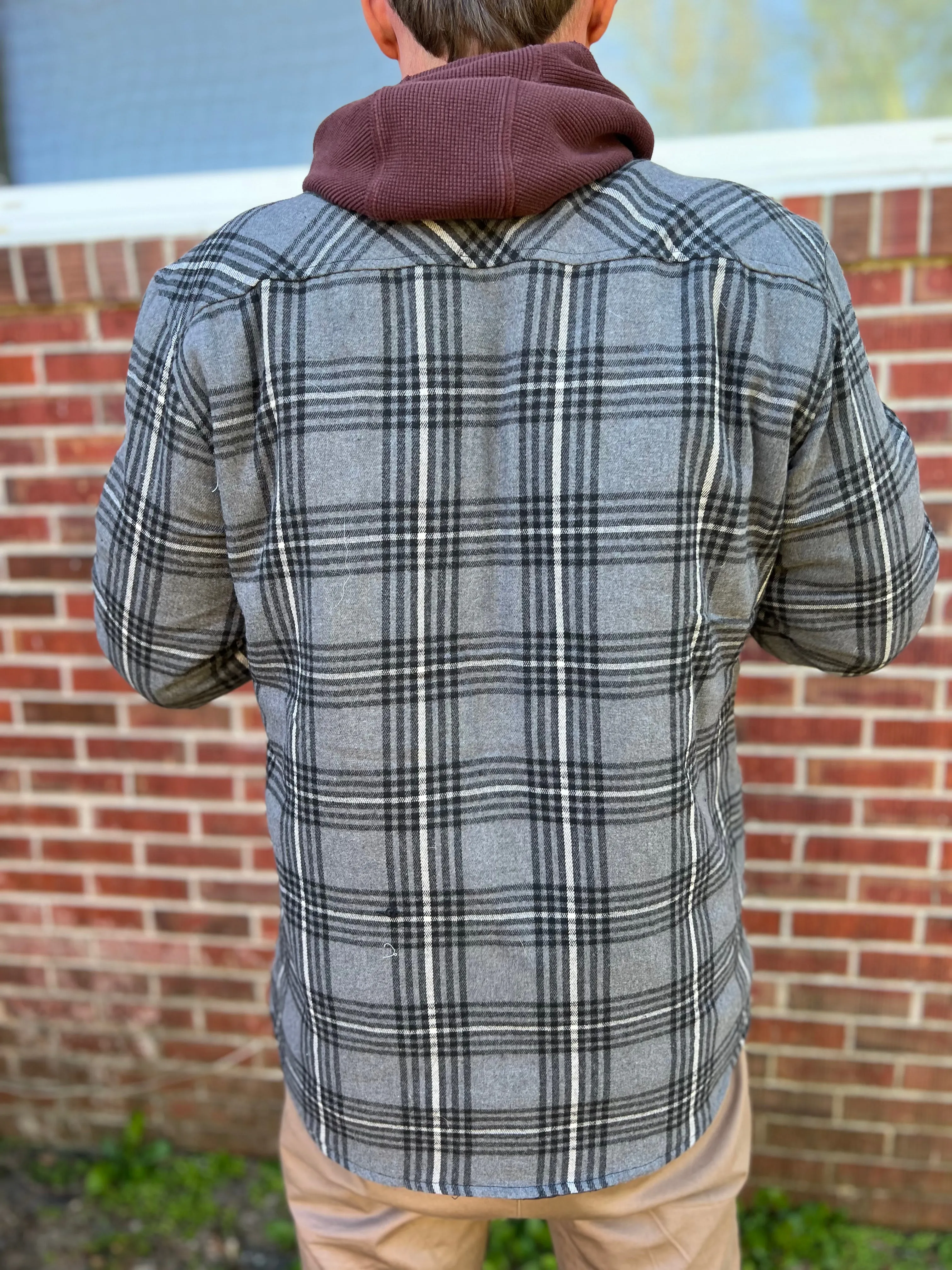 WBZ Flannel Quilt Lined Jacket - Charcoal