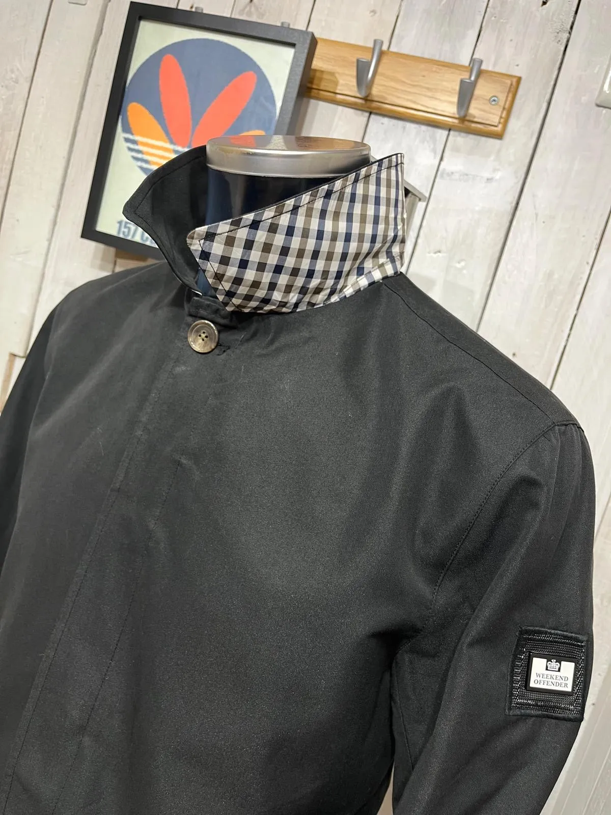Weekend Offender Whitehouse Mac Jacket - Black (House Check)