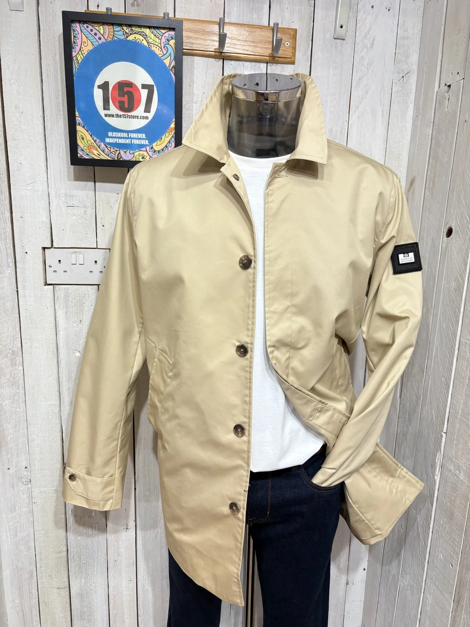 Weekend Offender Whitehouse Mac Jacket - Stone (House Check)