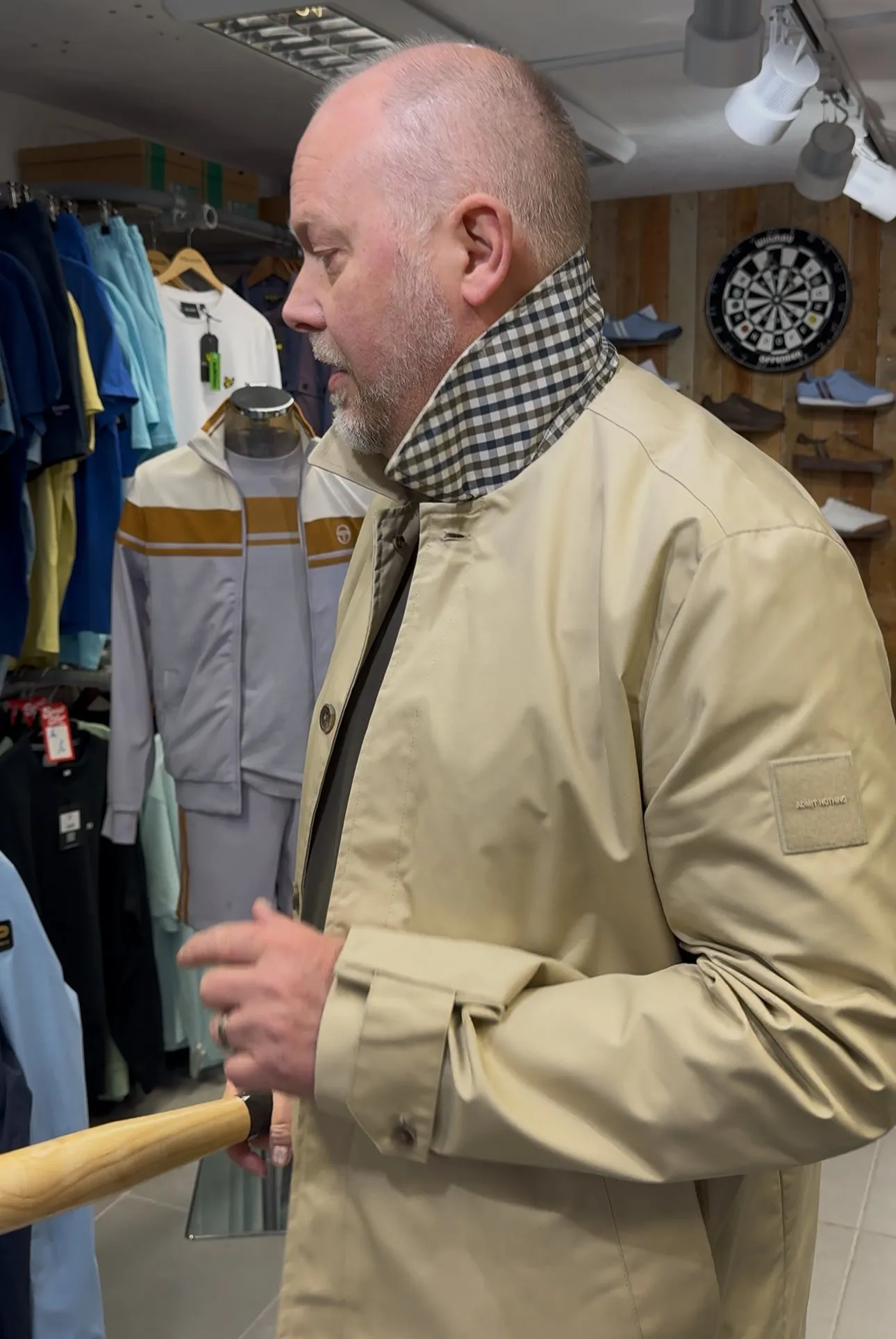 Weekend Offender Whitehouse Mac Jacket - Stone (House Check)