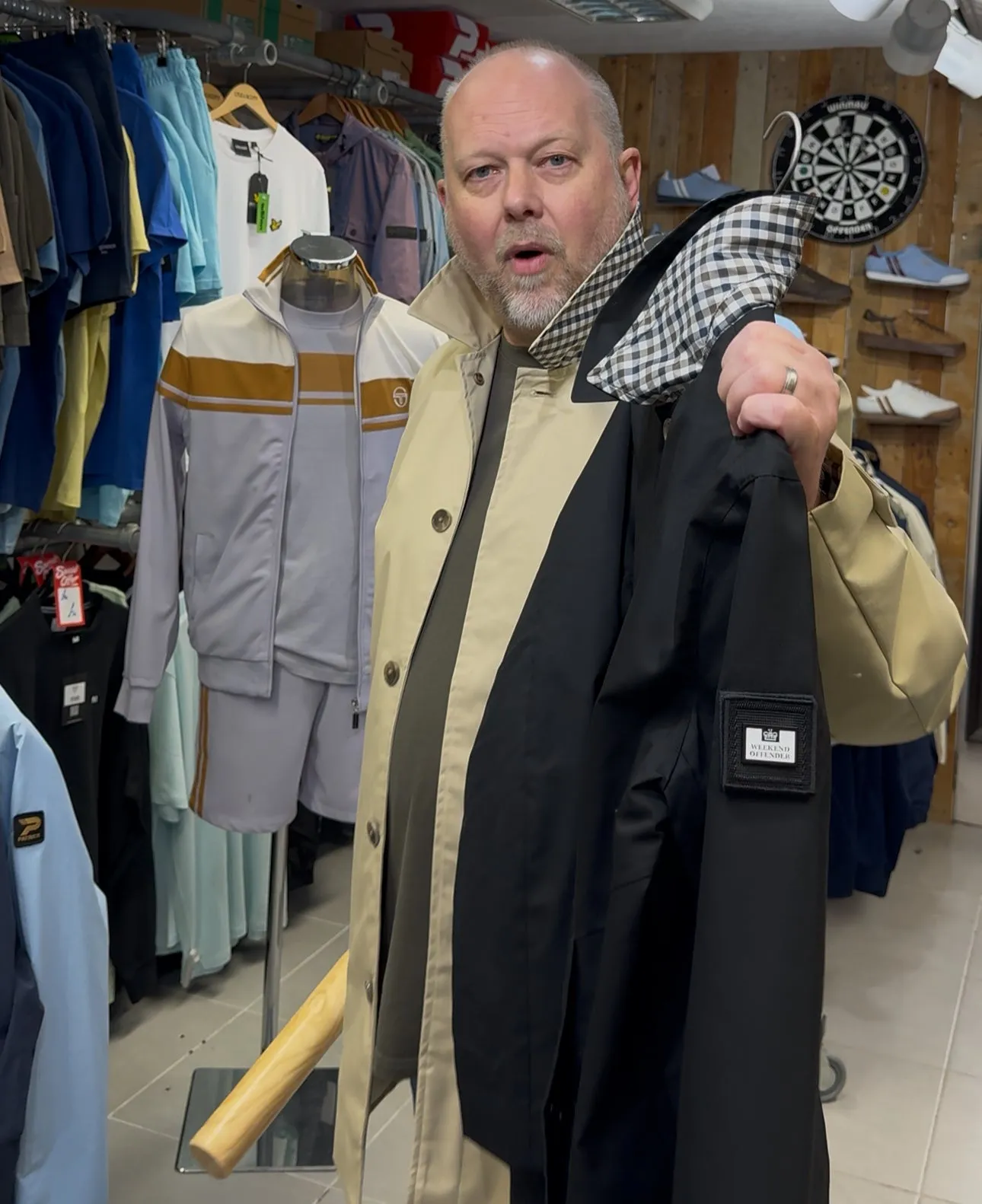 Weekend Offender Whitehouse Mac Jacket - Stone (House Check)