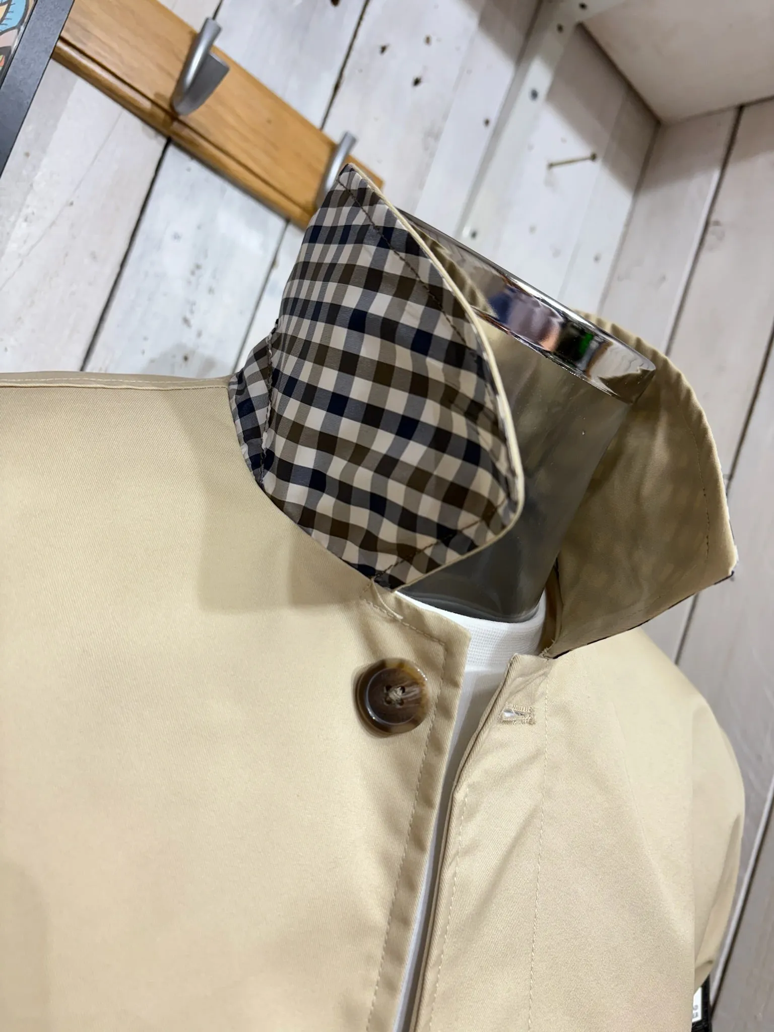 Weekend Offender Whitehouse Mac Jacket - Stone (House Check)