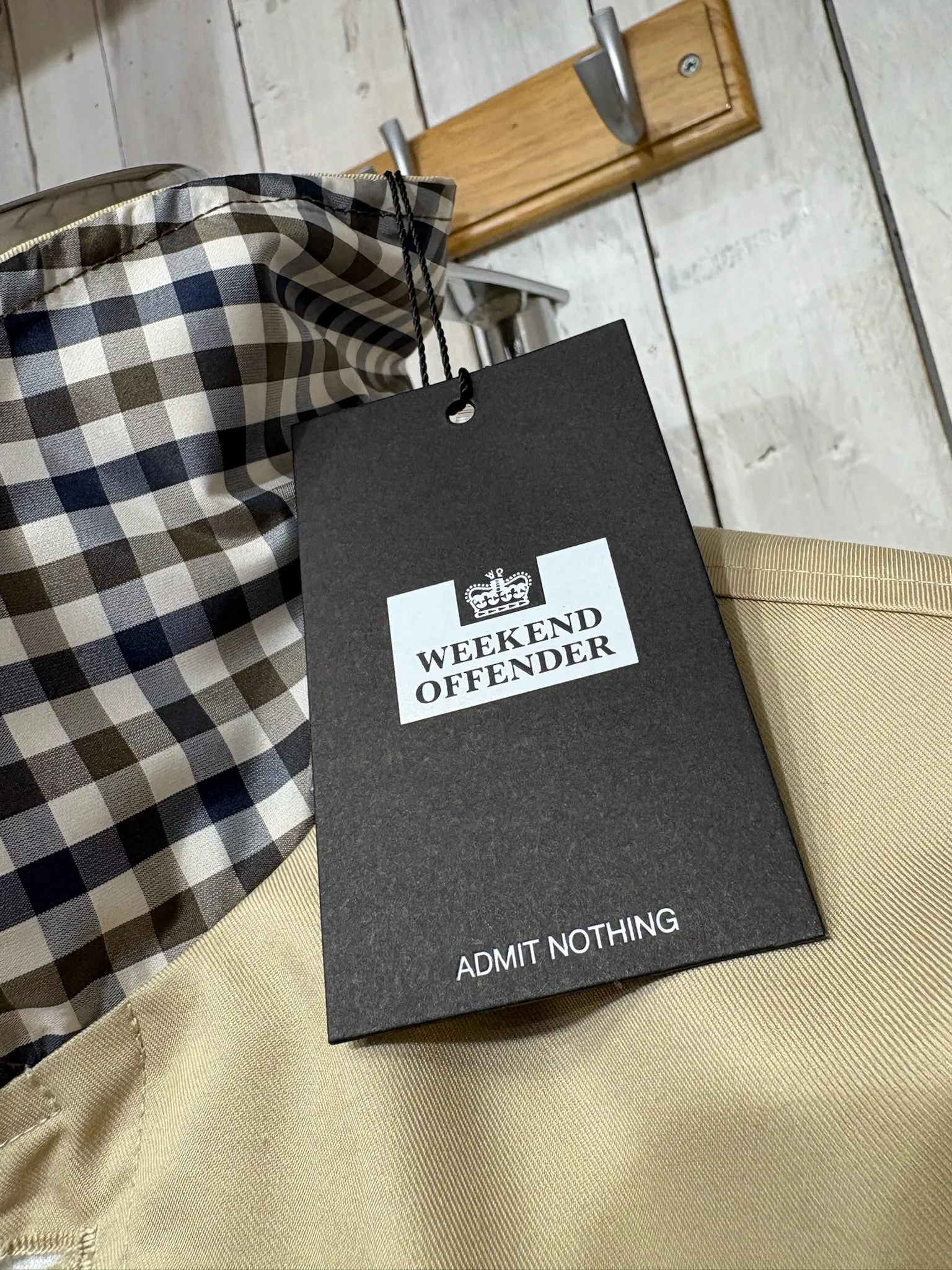 Weekend Offender Whitehouse Mac Jacket - Stone (House Check)