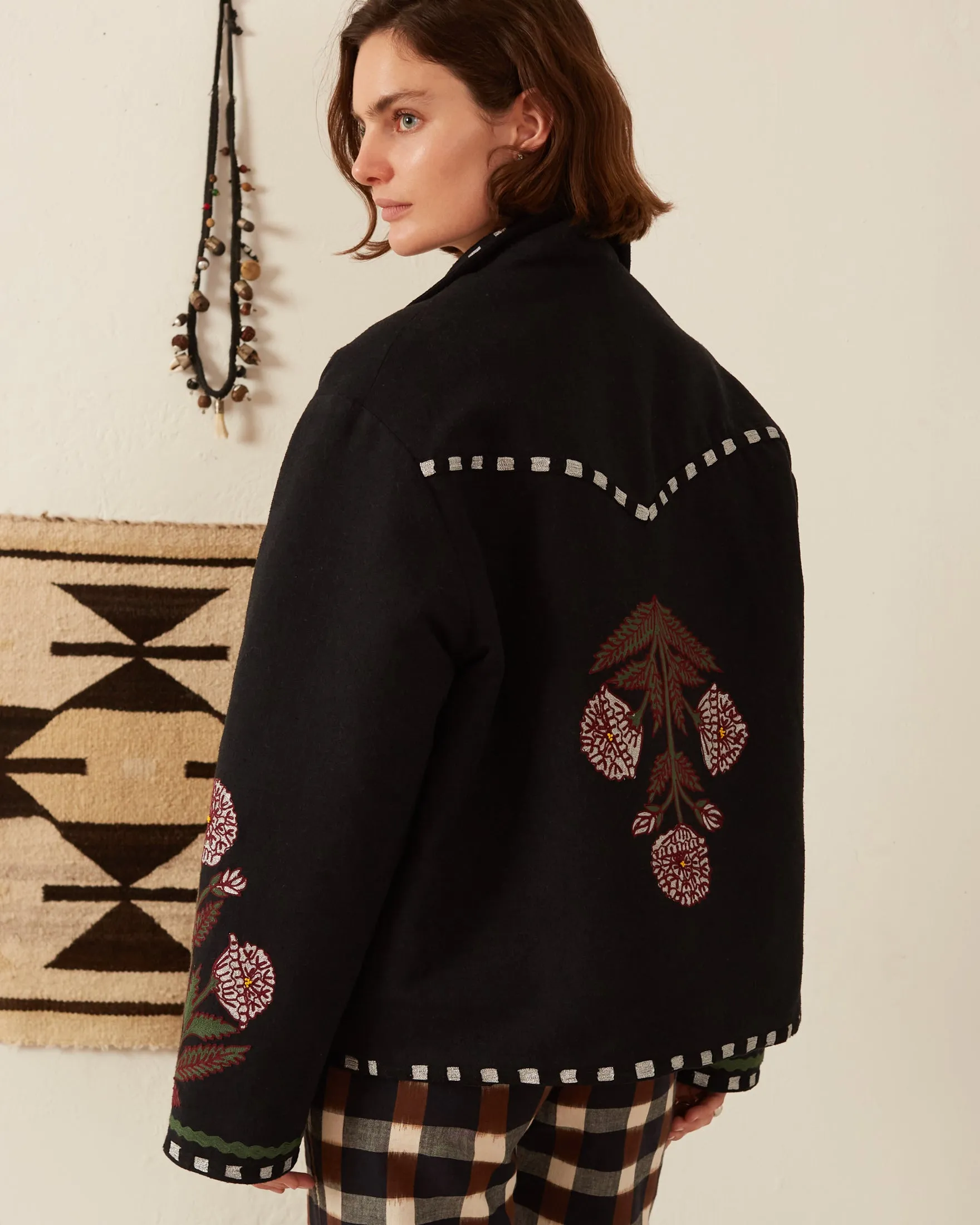 Western Black Bloom Jacket