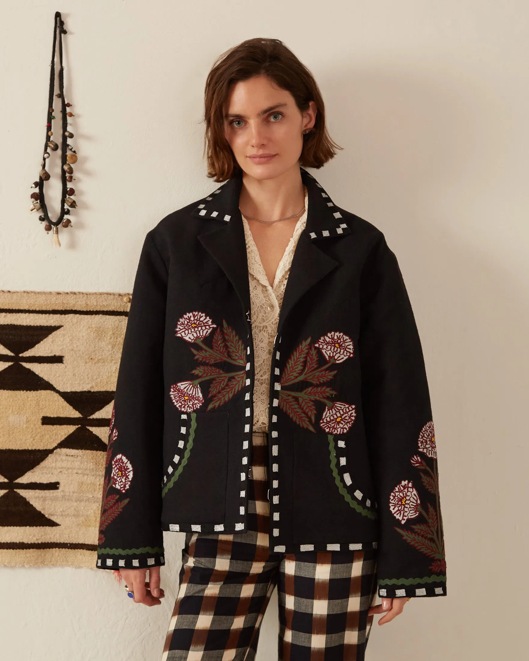 Western Black Bloom Jacket