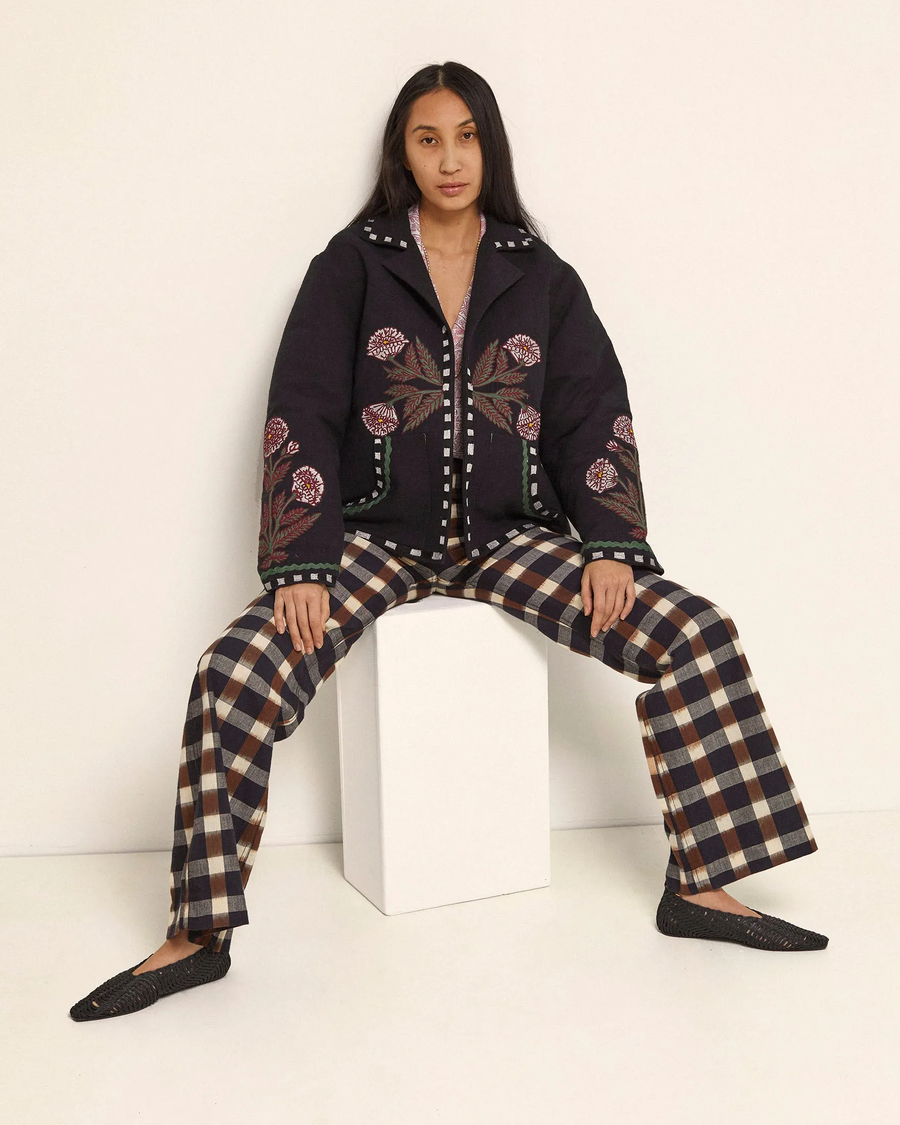 Western Black Bloom Jacket