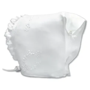 White Embroidered Clarissa Bonnet