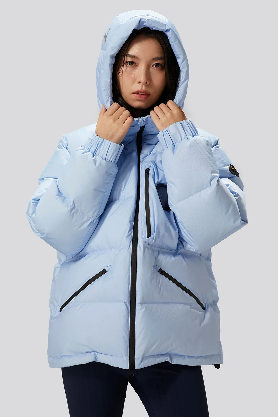 Windproof Ultra Warm Puff Jacket with Hoodie