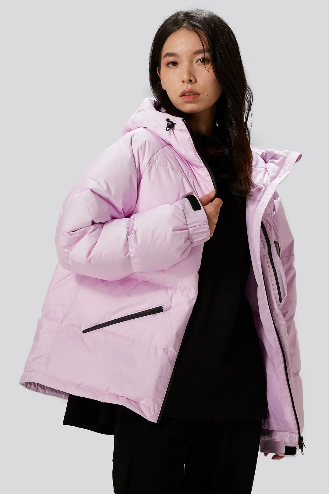 Windproof Ultra Warm Puff Jacket with Hoodie