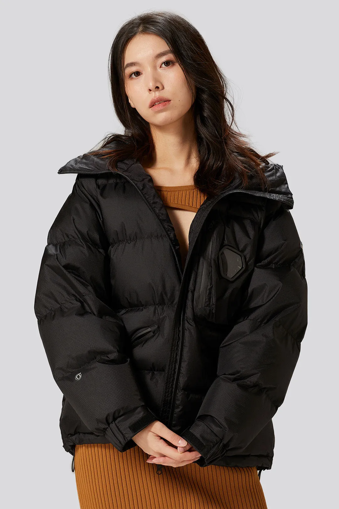 Windproof Ultra Warm Puff Jacket with Hoodie