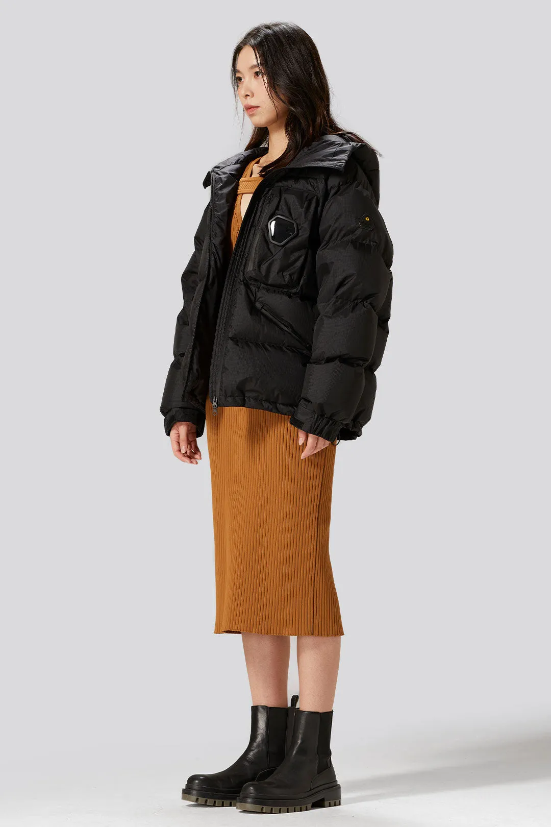 Windproof Ultra Warm Puff Jacket with Hoodie