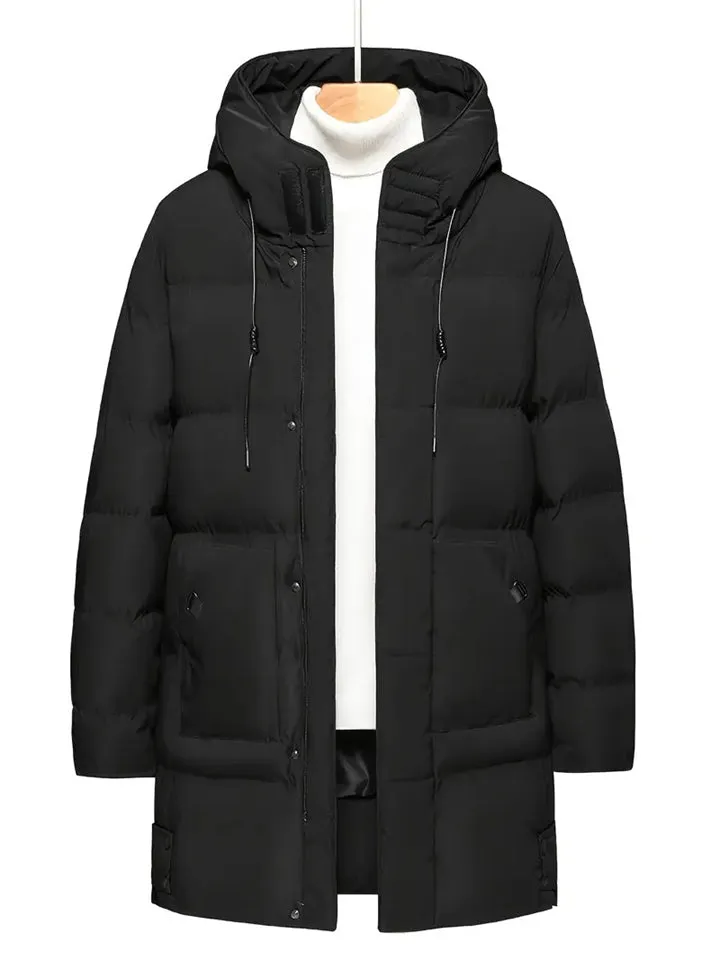 Winter Cotton-padded Jacket Mid-length Down Coat for Men