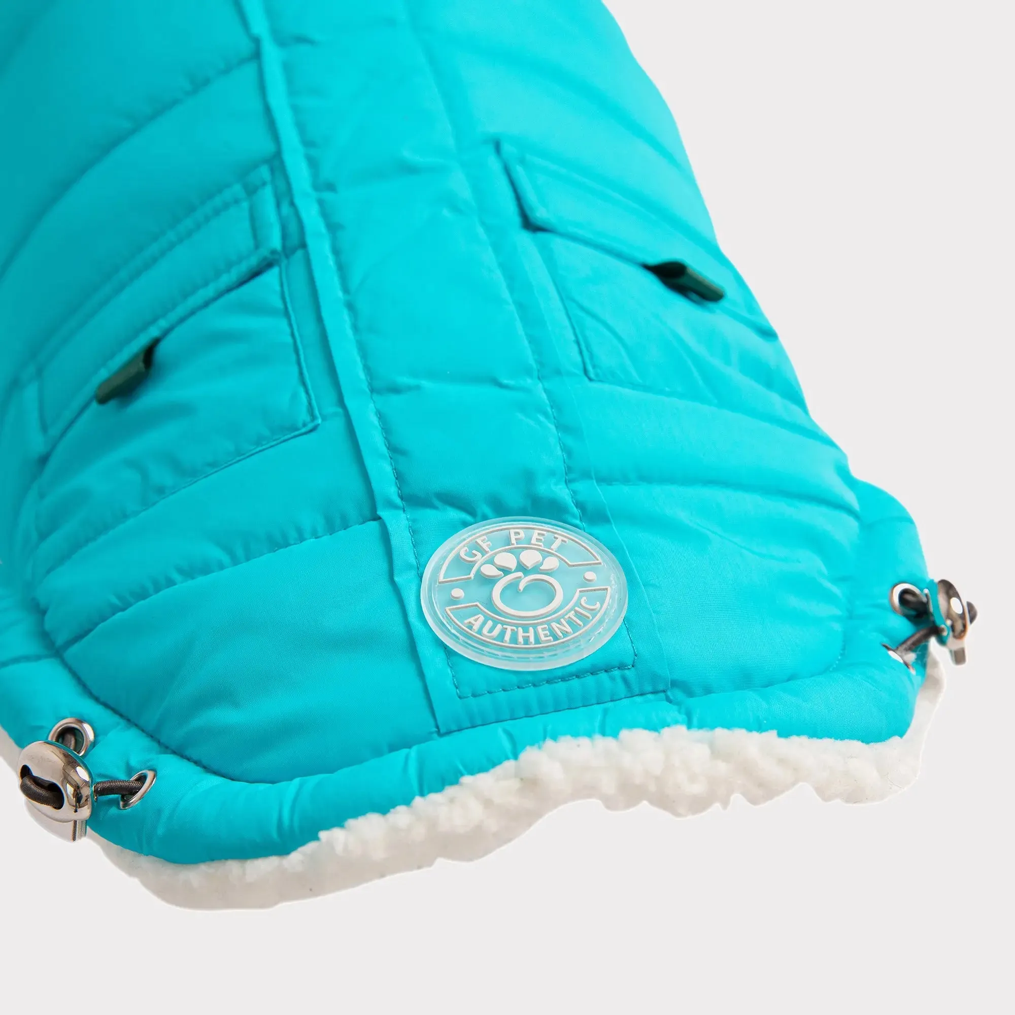 Winter Sailor Dog Parka | Aqua