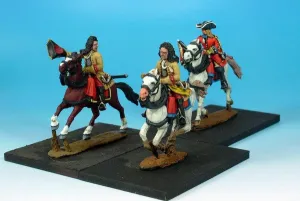 WLOA48b Cuirassiers Command Bareheaded, Cuirass Under Coat on Galloping Horses