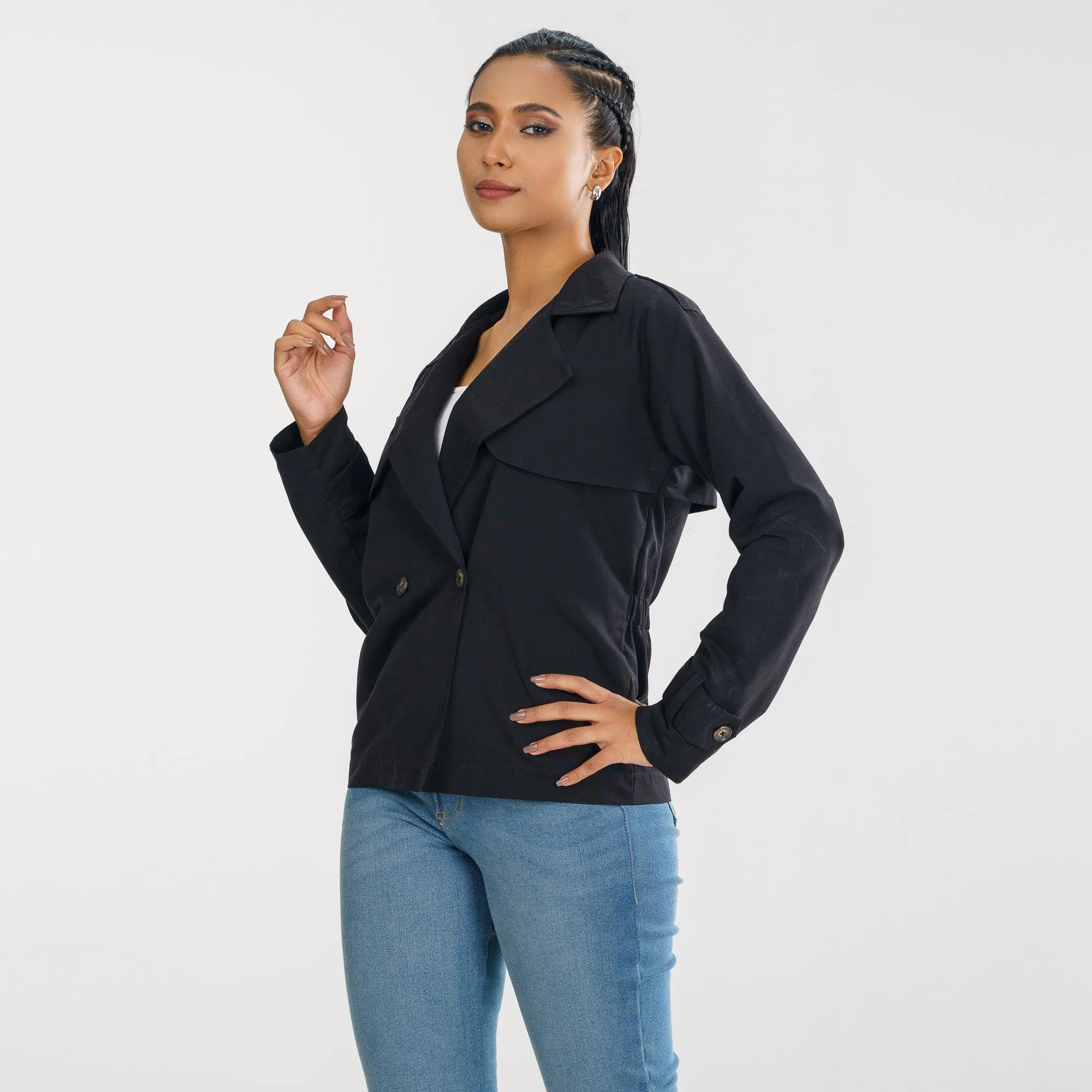 Women Black Trench Coat