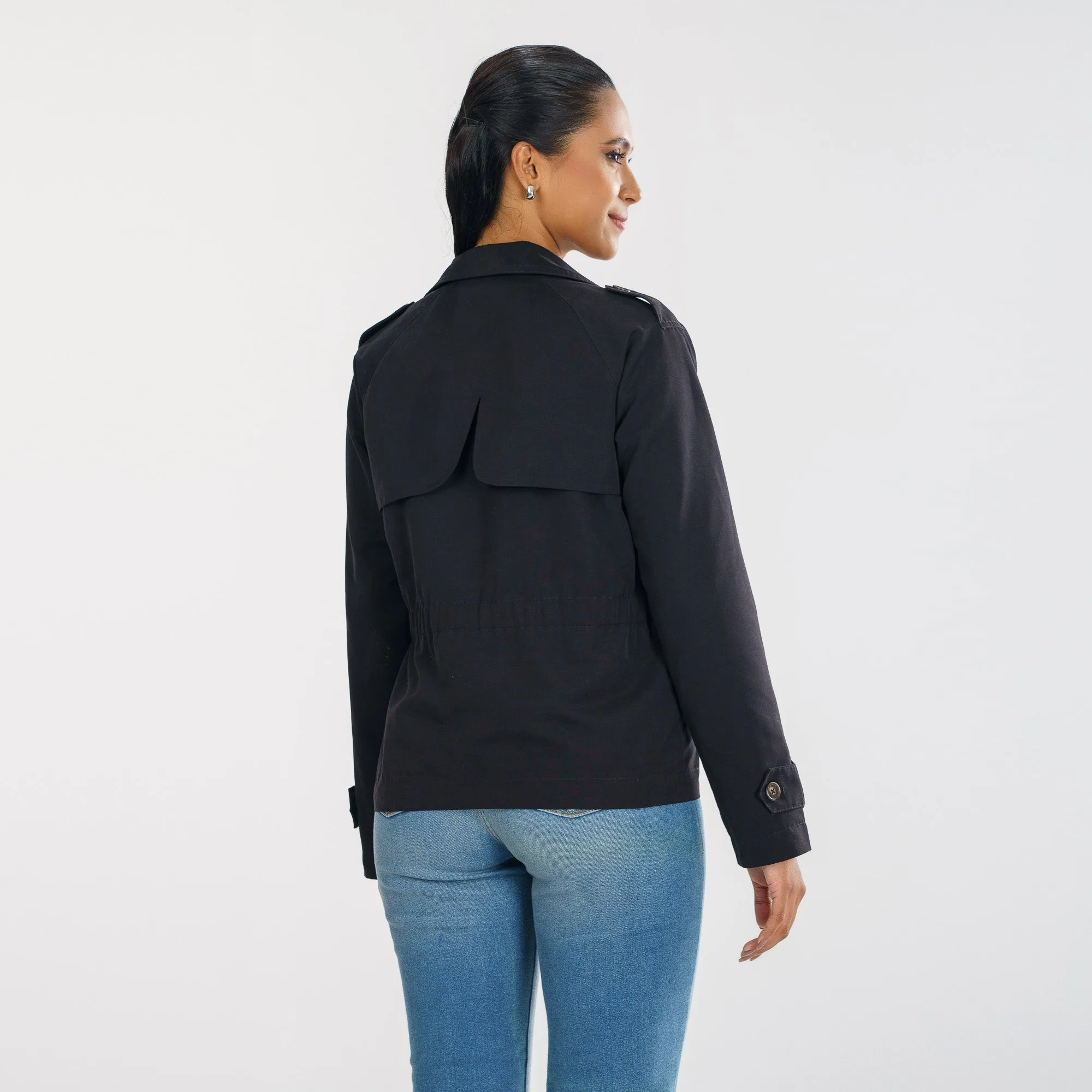 Women Black Trench Coat