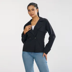Women Black Trench Coat