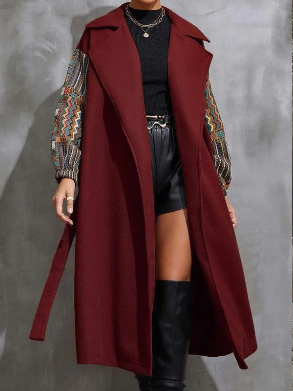 Women's Lapel Loose Woolen Coat