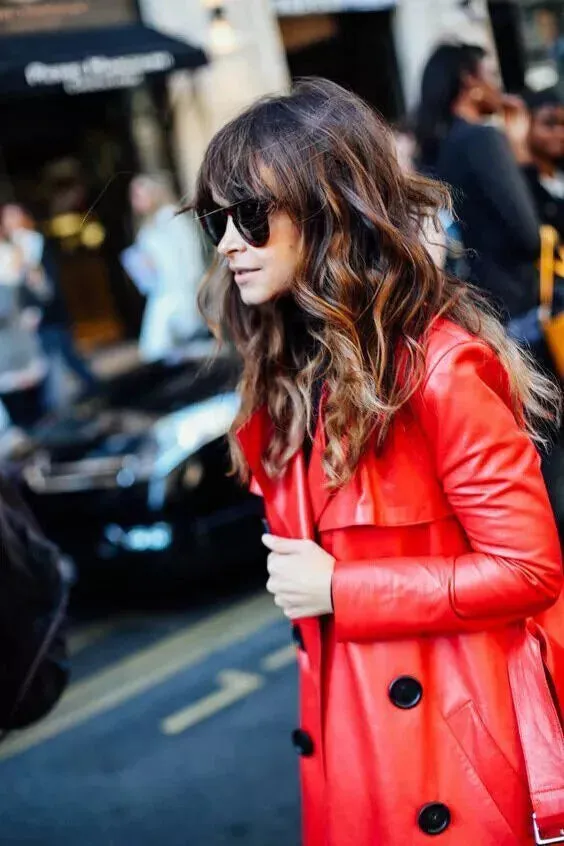 Women's New Trench Leather coat. Real Soft Lambskin Leather Red Long Coat.