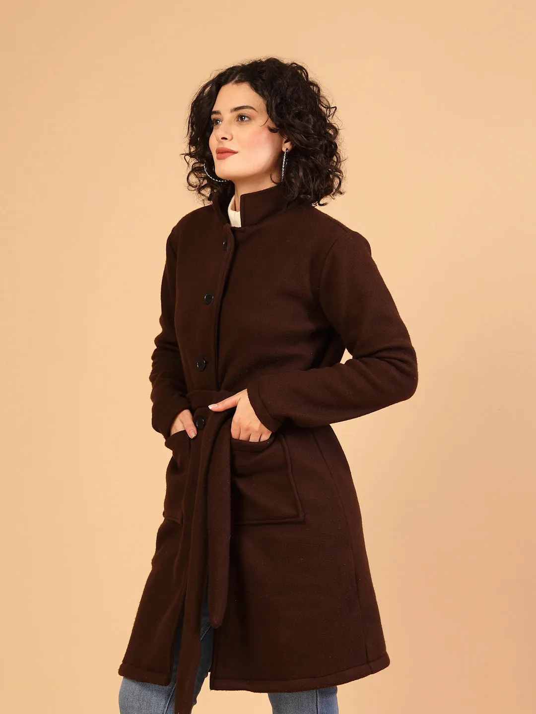 Women’s Solid Fleece Coat