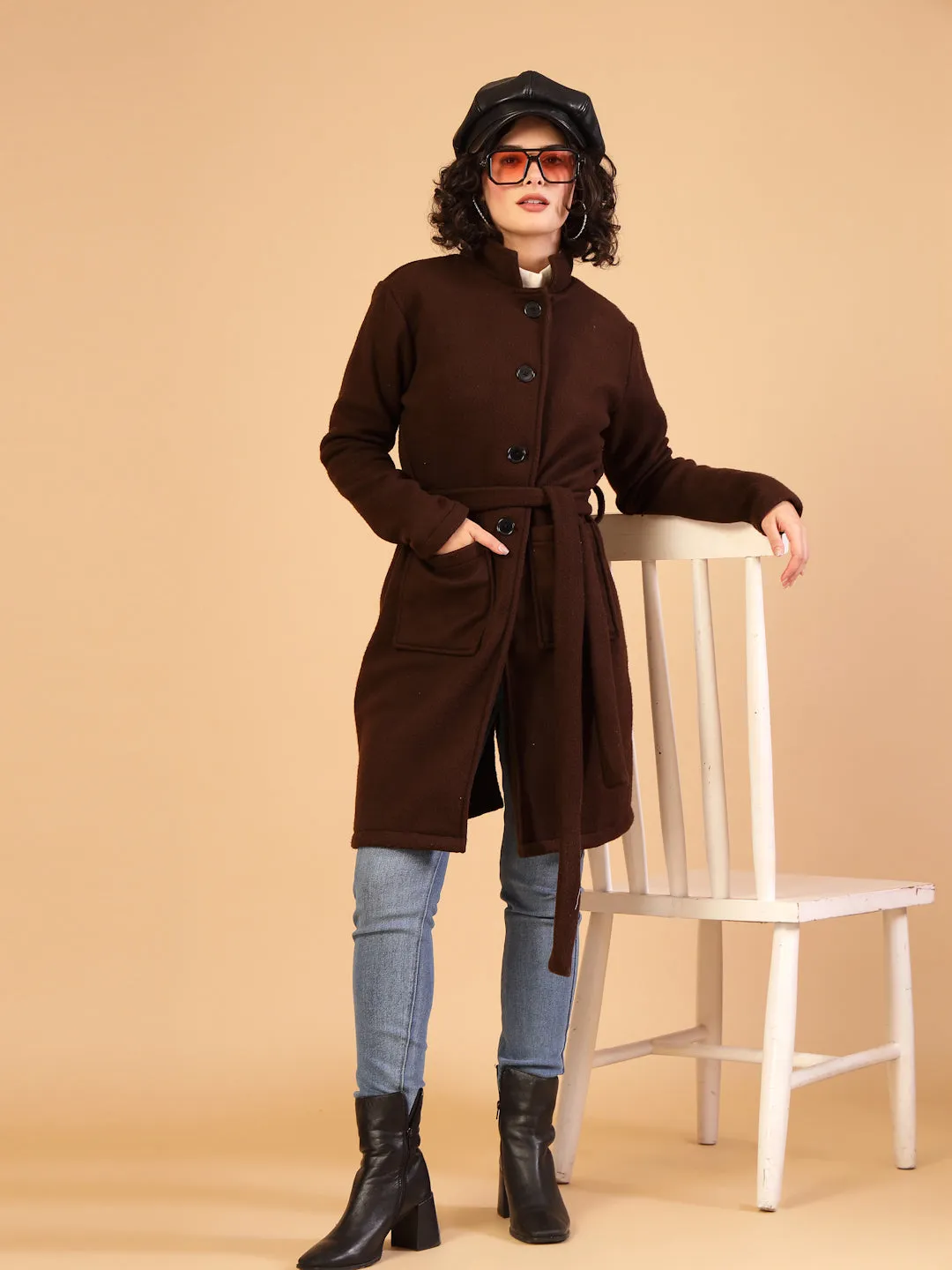 Women’s Solid Fleece Coat