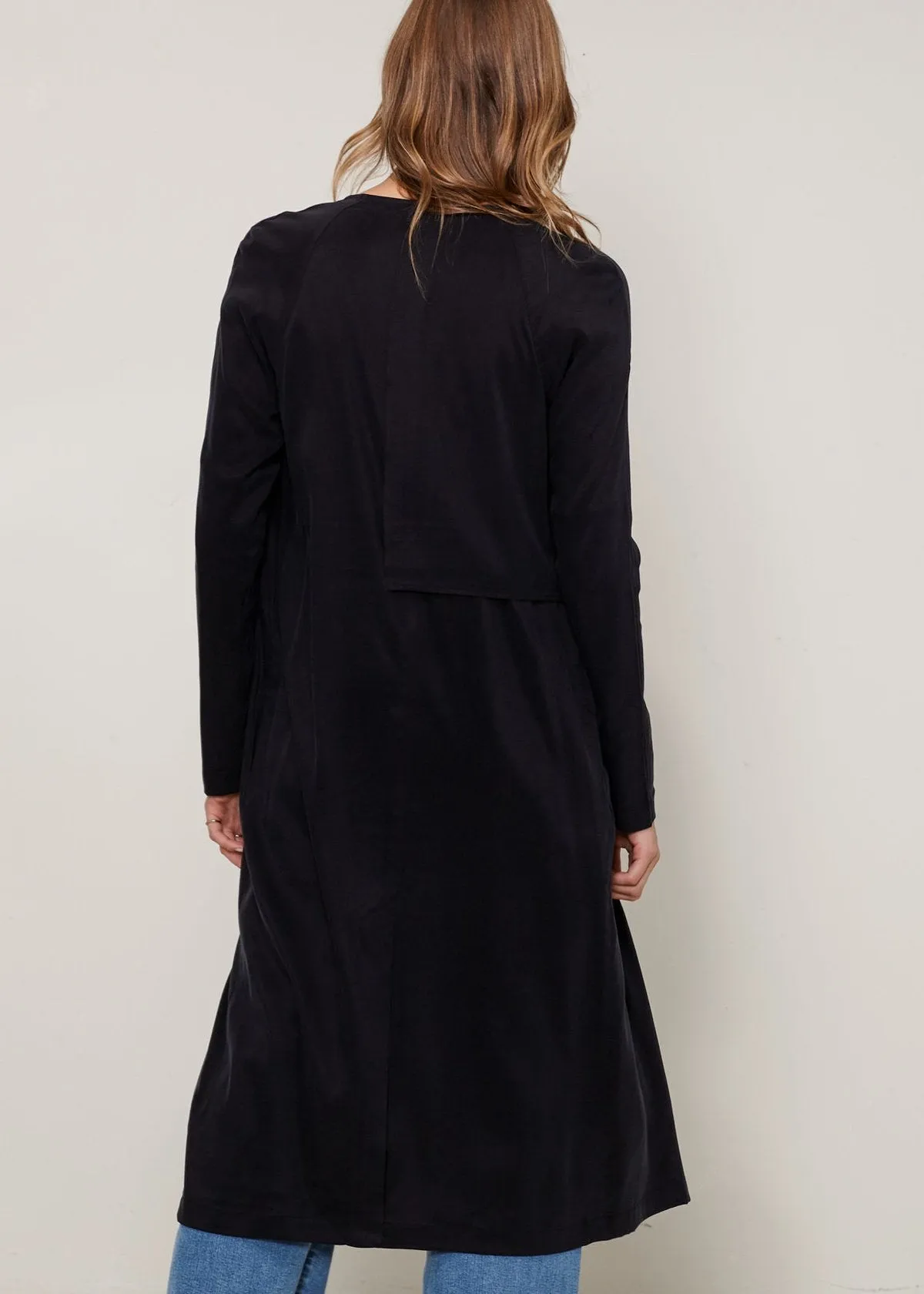 Women's Wrap Trench Coat In Black
