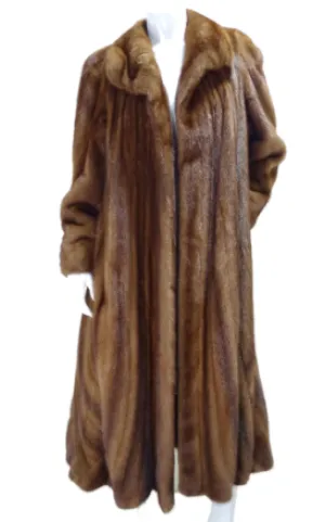 Zandra Rhodes Mink Full Length Trumpet Coat