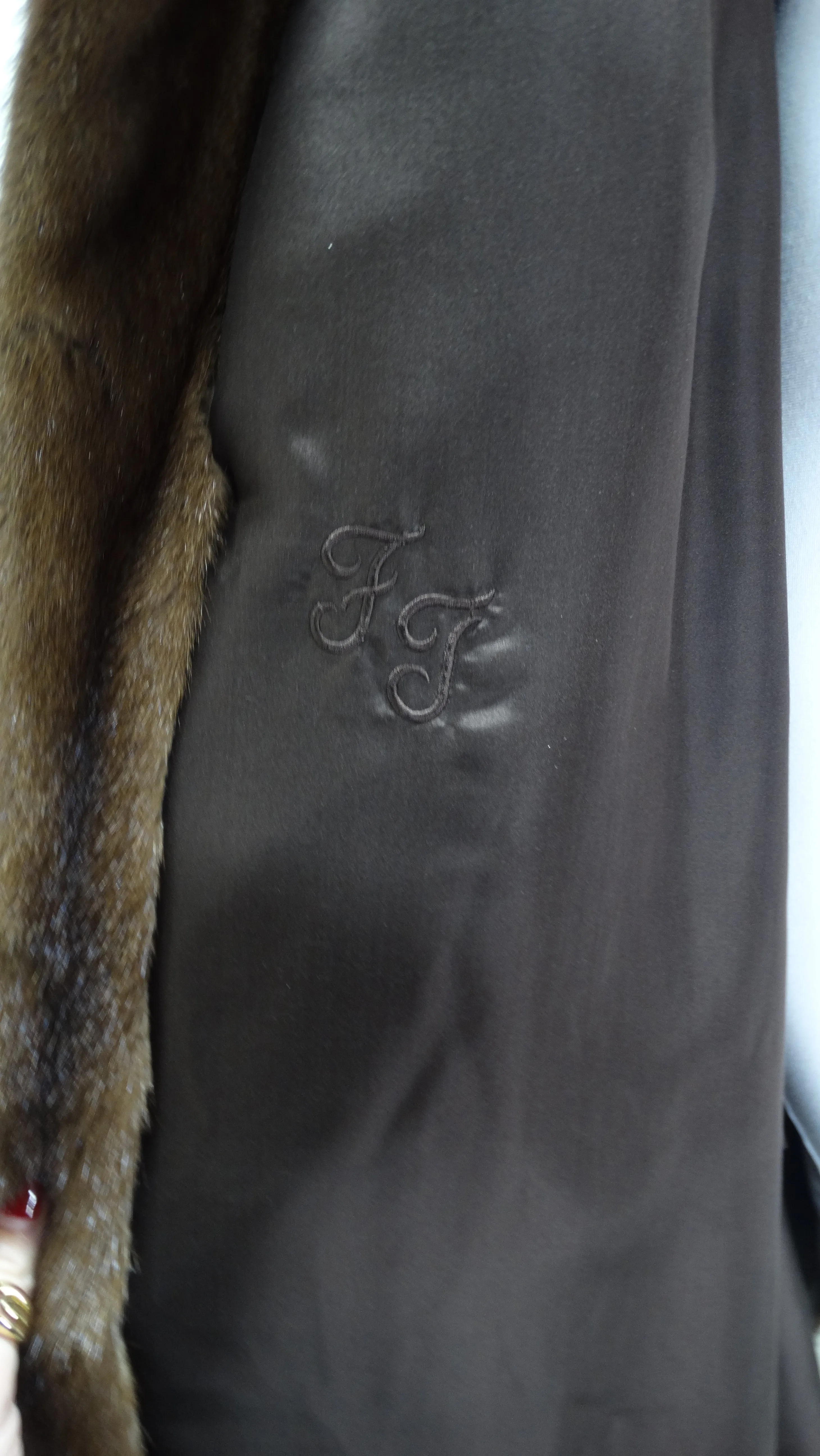 Zandra Rhodes Mink Full Length Trumpet Coat