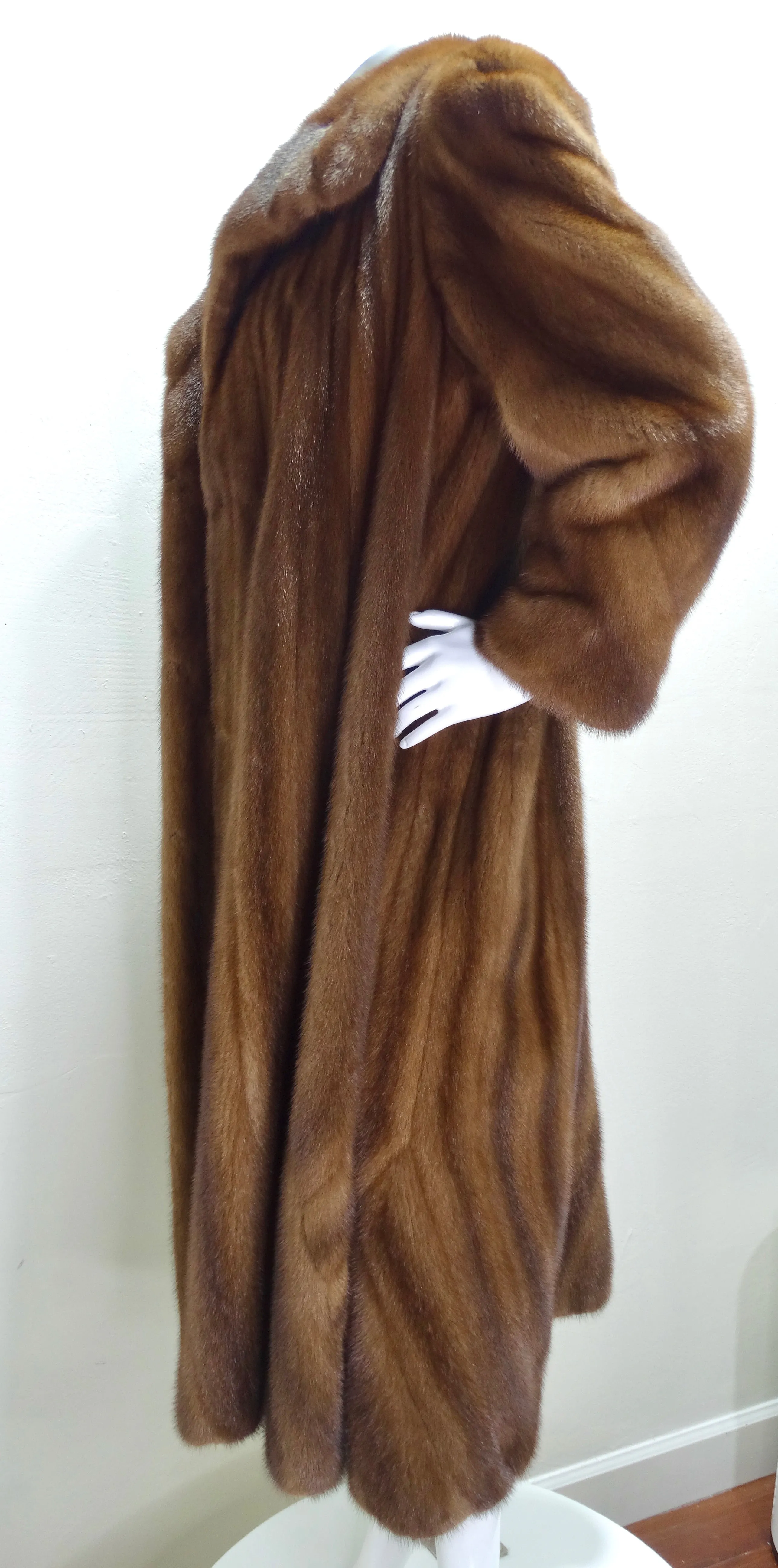 Zandra Rhodes Mink Full Length Trumpet Coat
