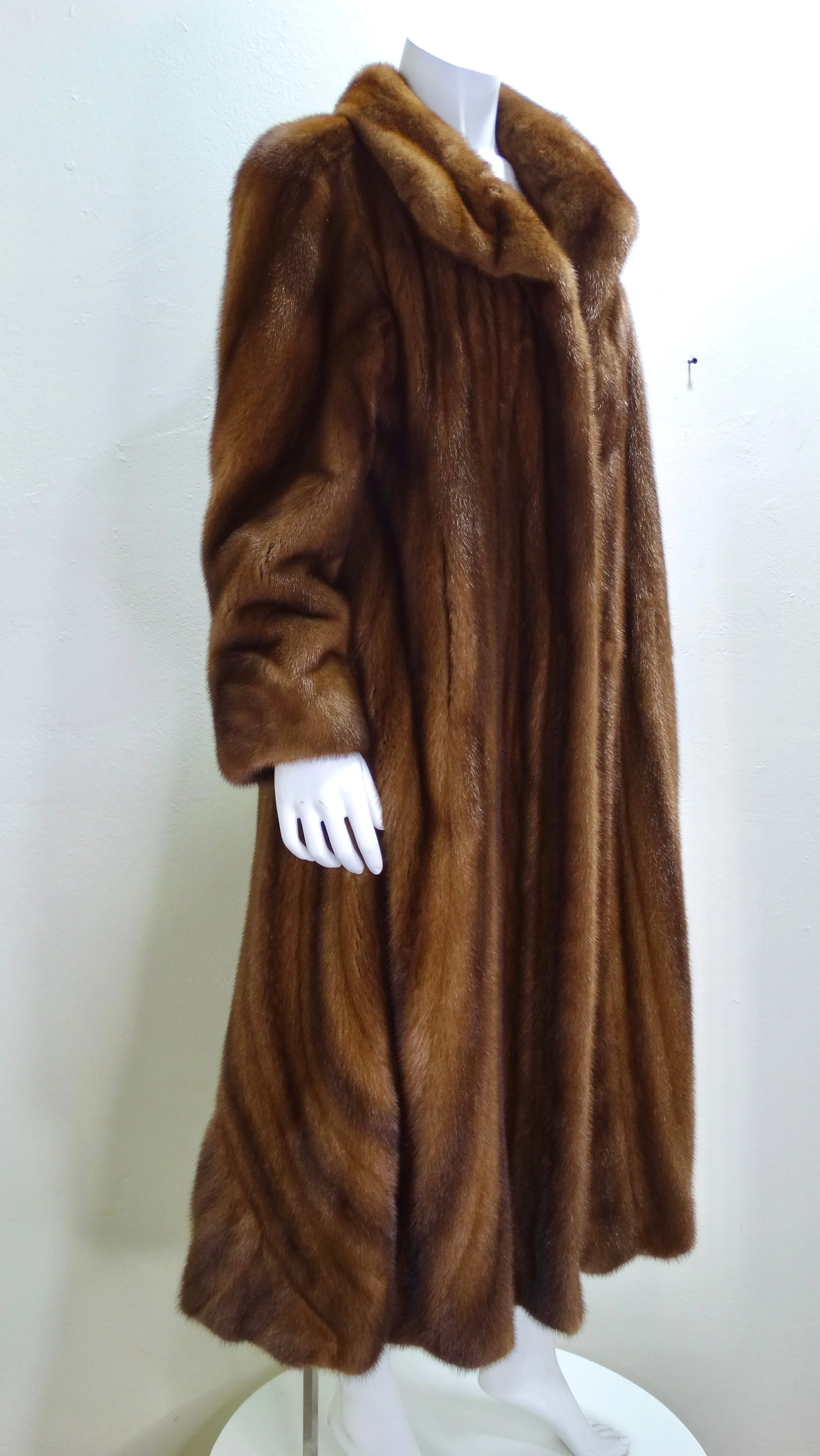 Zandra Rhodes Mink Full Length Trumpet Coat