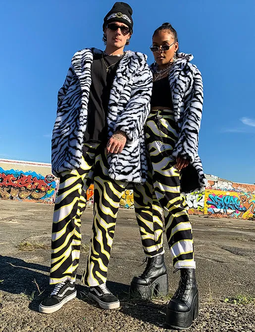 ZEBRA FAUX FUR JACKET • READY TO SHIP •