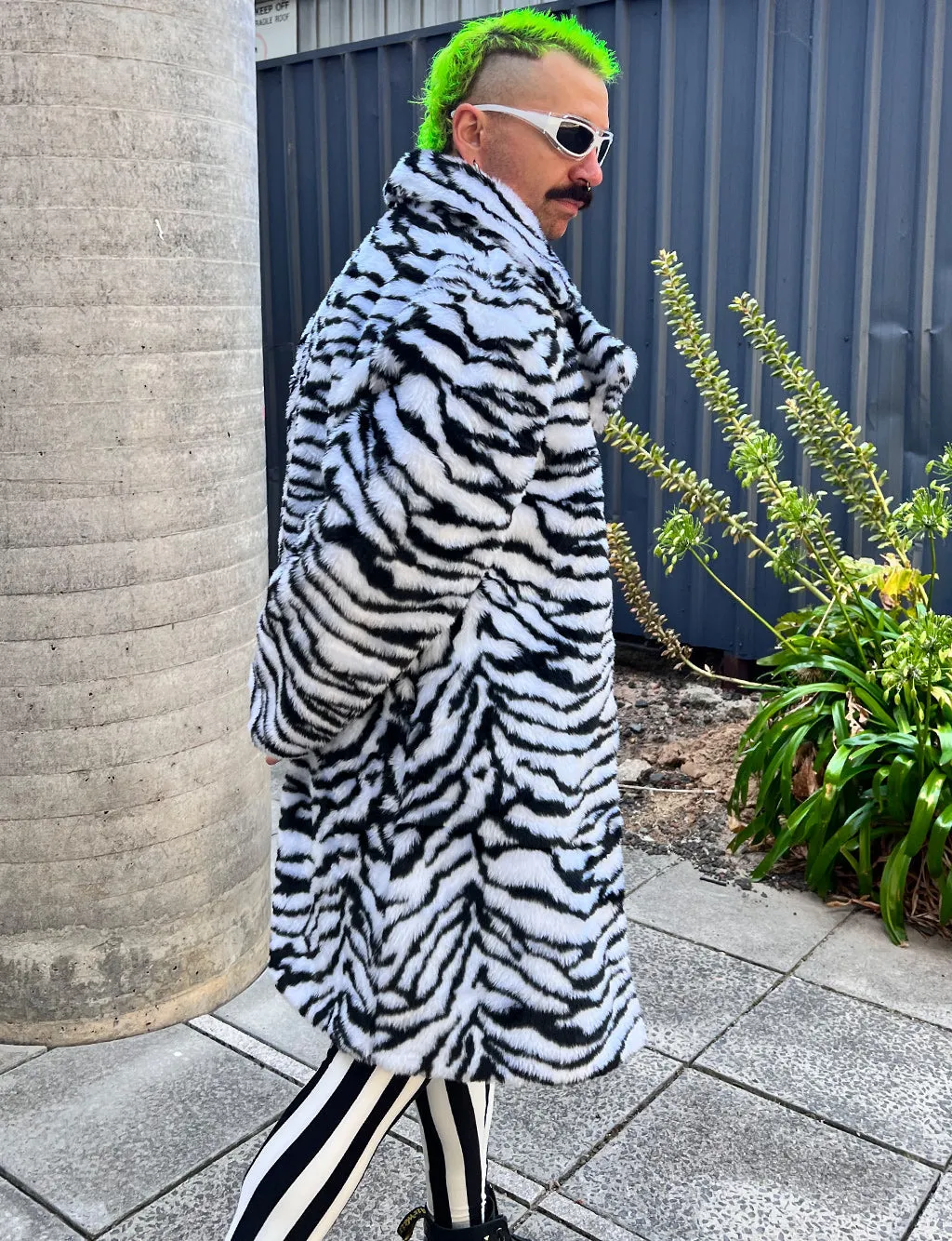 ZEBRA FAUX FUR JACKET • READY TO SHIP •