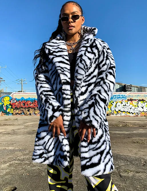 ZEBRA FAUX FUR JACKET • READY TO SHIP •