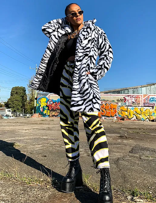 ZEBRA FAUX FUR JACKET • READY TO SHIP •