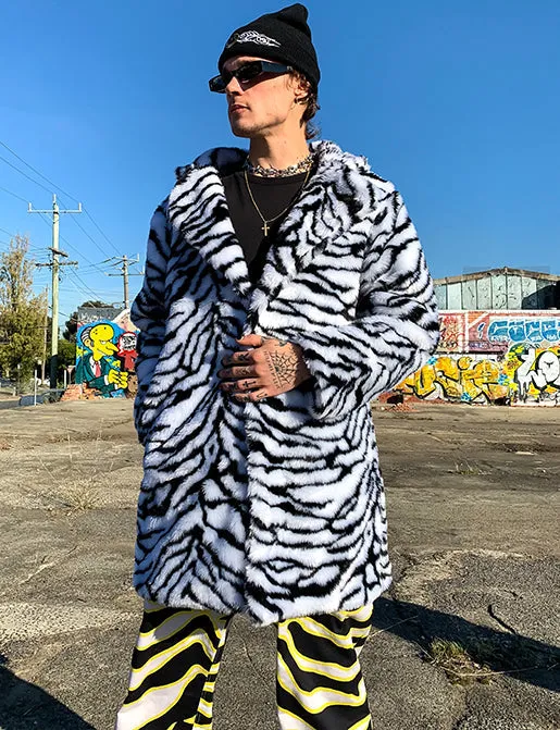 ZEBRA FAUX FUR JACKET • READY TO SHIP •
