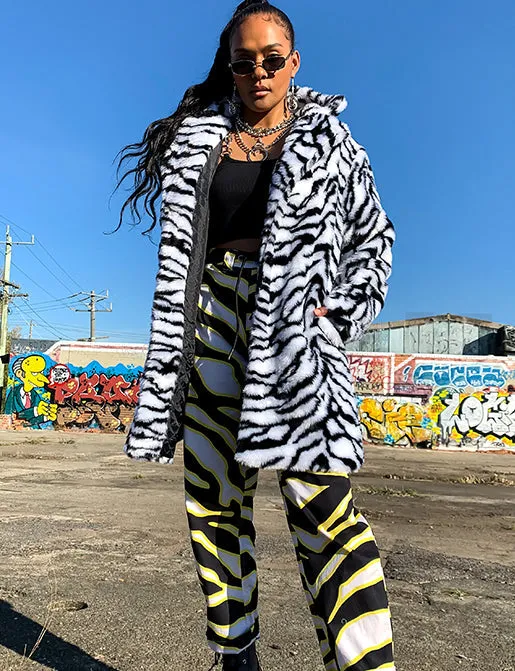 ZEBRA FAUX FUR JACKET • READY TO SHIP •